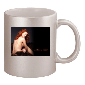 Alicia Witt 11oz Metallic Silver Mug