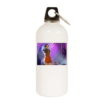 Alizee White Water Bottle With Carabiner