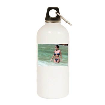 Alizee White Water Bottle With Carabiner