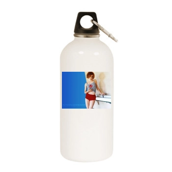 Alyson Hannigan White Water Bottle With Carabiner