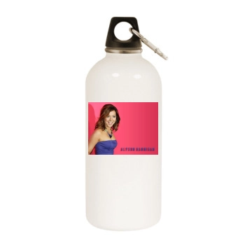 Alyson Hannigan White Water Bottle With Carabiner