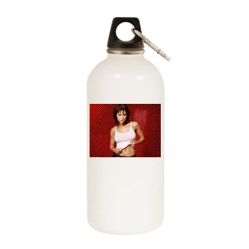 Alyssa Milano White Water Bottle With Carabiner