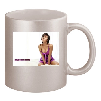 Alyssa Milano 11oz Metallic Silver Mug