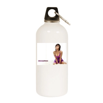 Alyssa Milano White Water Bottle With Carabiner