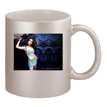 Alyssa Milano 11oz Metallic Silver Mug