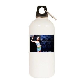 Alyssa Milano White Water Bottle With Carabiner