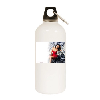 Alyssa Milano White Water Bottle With Carabiner