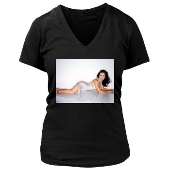 Alyssa Milano Women's Deep V-Neck TShirt