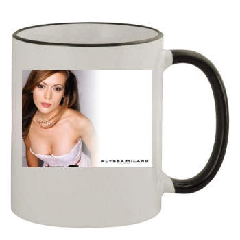 Alyssa Milano 11oz Colored Rim & Handle Mug