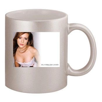 Alyssa Milano 11oz Metallic Silver Mug