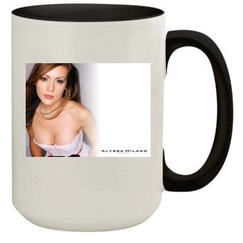 Alyssa Milano 15oz Colored Inner & Handle Mug