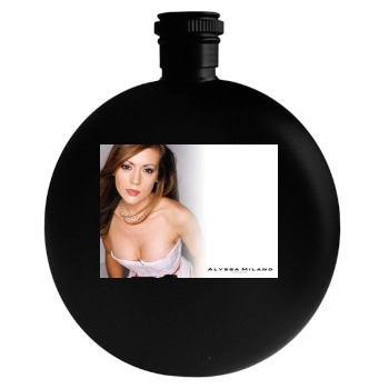 Alyssa Milano Round Flask