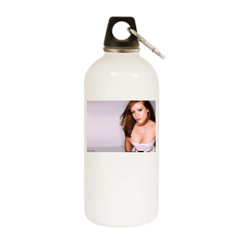 Alyssa Milano White Water Bottle With Carabiner