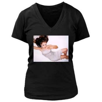 Alyssa Milano Women's Deep V-Neck TShirt