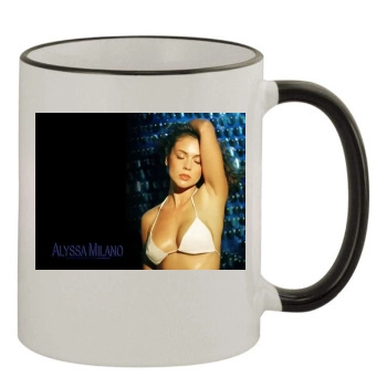 Alyssa Milano 11oz Colored Rim & Handle Mug