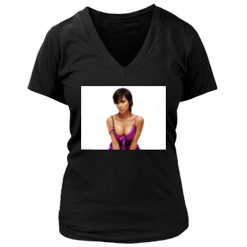 Alyssa Milano Women's Deep V-Neck TShirt