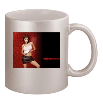 Alyssa Milano 11oz Metallic Silver Mug