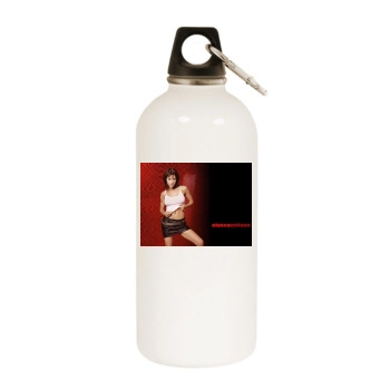 Alyssa Milano White Water Bottle With Carabiner