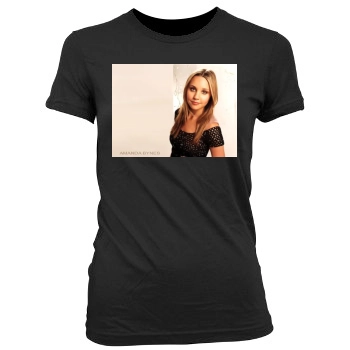 Amanda Bynes Women's Junior Cut Crewneck T-Shirt