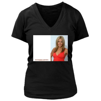 Amanda Bynes Women's Deep V-Neck TShirt