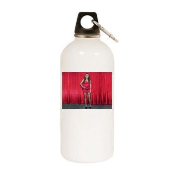 Amanda Bynes White Water Bottle With Carabiner