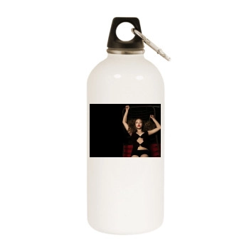 Amanda Seyfried White Water Bottle With Carabiner