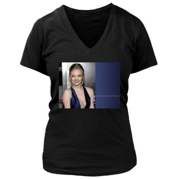 Amanda Seyfried Women's Deep V-Neck TShirt