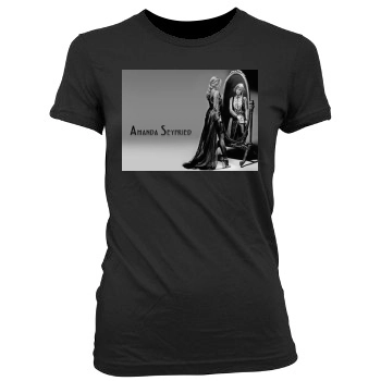 Amanda Seyfried Women's Junior Cut Crewneck T-Shirt