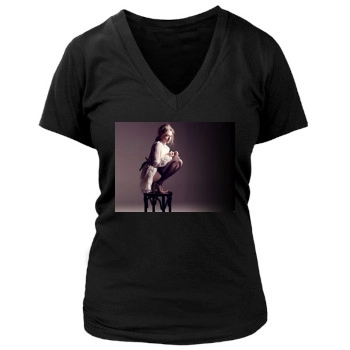 Amanda Seyfried Women's Deep V-Neck TShirt