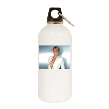 Amanda Tapping White Water Bottle With Carabiner