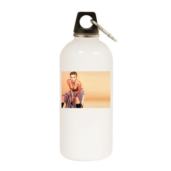 Amanda Tapping White Water Bottle With Carabiner