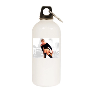 Amanda Tapping White Water Bottle With Carabiner