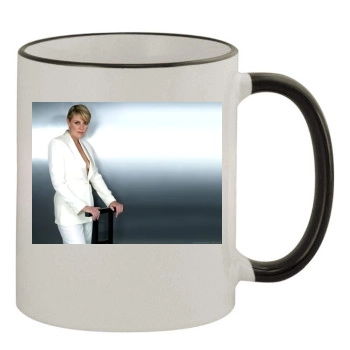 Amanda Tapping 11oz Colored Rim & Handle Mug