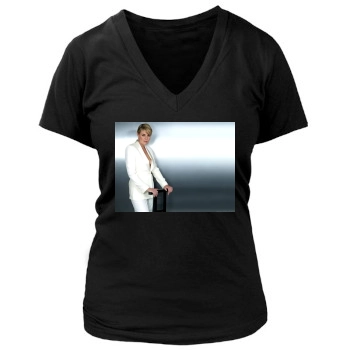 Amanda Tapping Women's Deep V-Neck TShirt