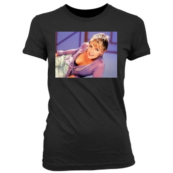 Amanda Tapping Women's Junior Cut Crewneck T-Shirt