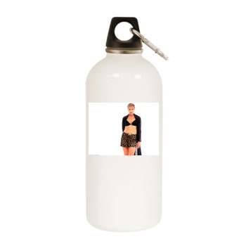 Amanda Tapping White Water Bottle With Carabiner