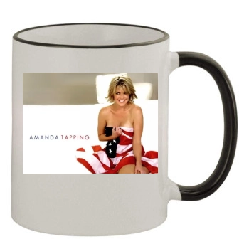 Amanda Tapping 11oz Colored Rim & Handle Mug