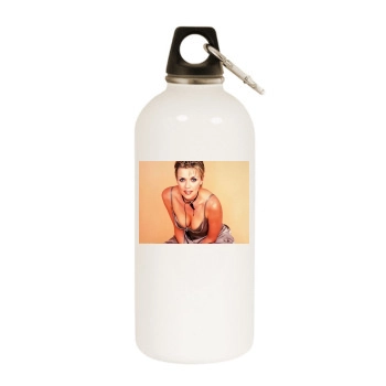 Amanda Tapping White Water Bottle With Carabiner