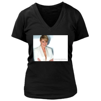 Amanda Tapping Women's Deep V-Neck TShirt