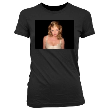 Amanda Tapping Women's Junior Cut Crewneck T-Shirt