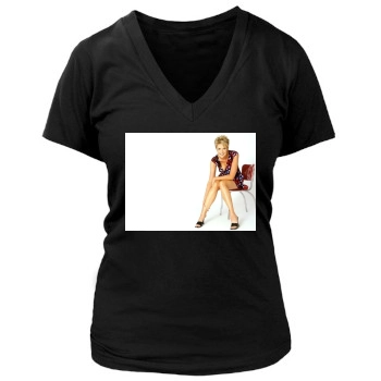 Amanda Tapping Women's Deep V-Neck TShirt