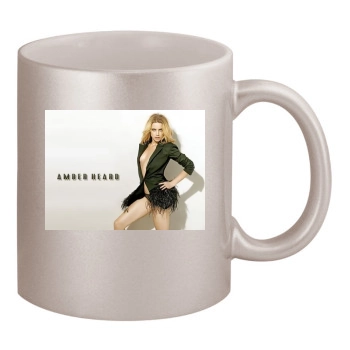 Amber Heard 11oz Metallic Silver Mug