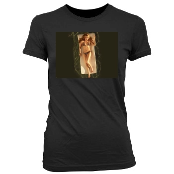 Amber Heard Women's Junior Cut Crewneck T-Shirt