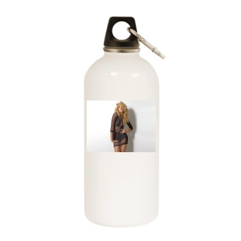 Amber Heard White Water Bottle With Carabiner