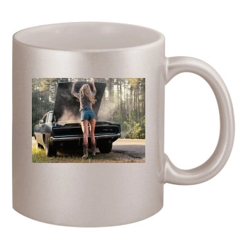 Amber Heard 11oz Metallic Silver Mug