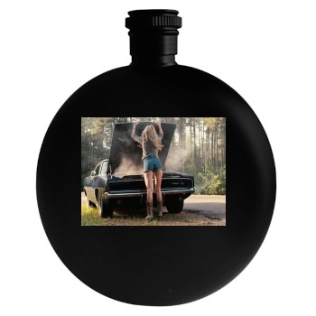 Amber Heard Round Flask