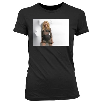 Amber Heard Women's Junior Cut Crewneck T-Shirt