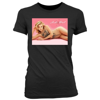 Amber Heard Women's Junior Cut Crewneck T-Shirt