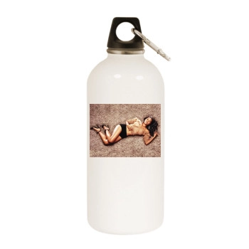 Amerie White Water Bottle With Carabiner