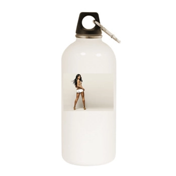 Amerie White Water Bottle With Carabiner